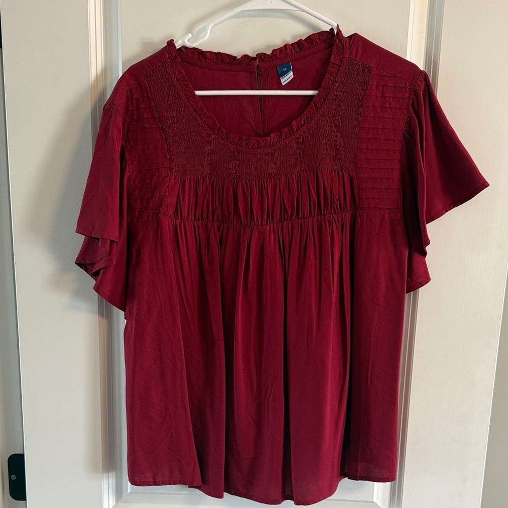 Old Navy Rich Burgundy Blouse